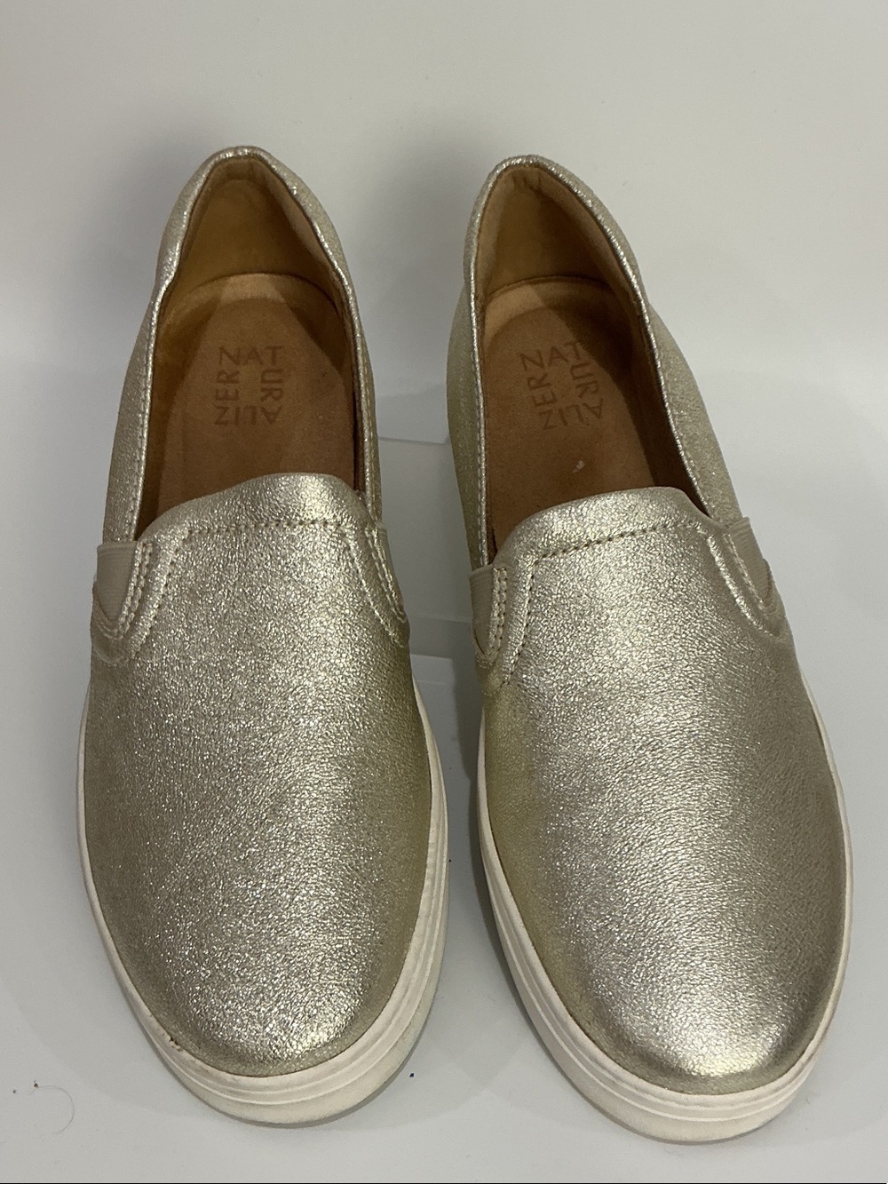 Naturalizer Carly 3 Women's Metallic Slip-On Flats - Gold, size 11 wide